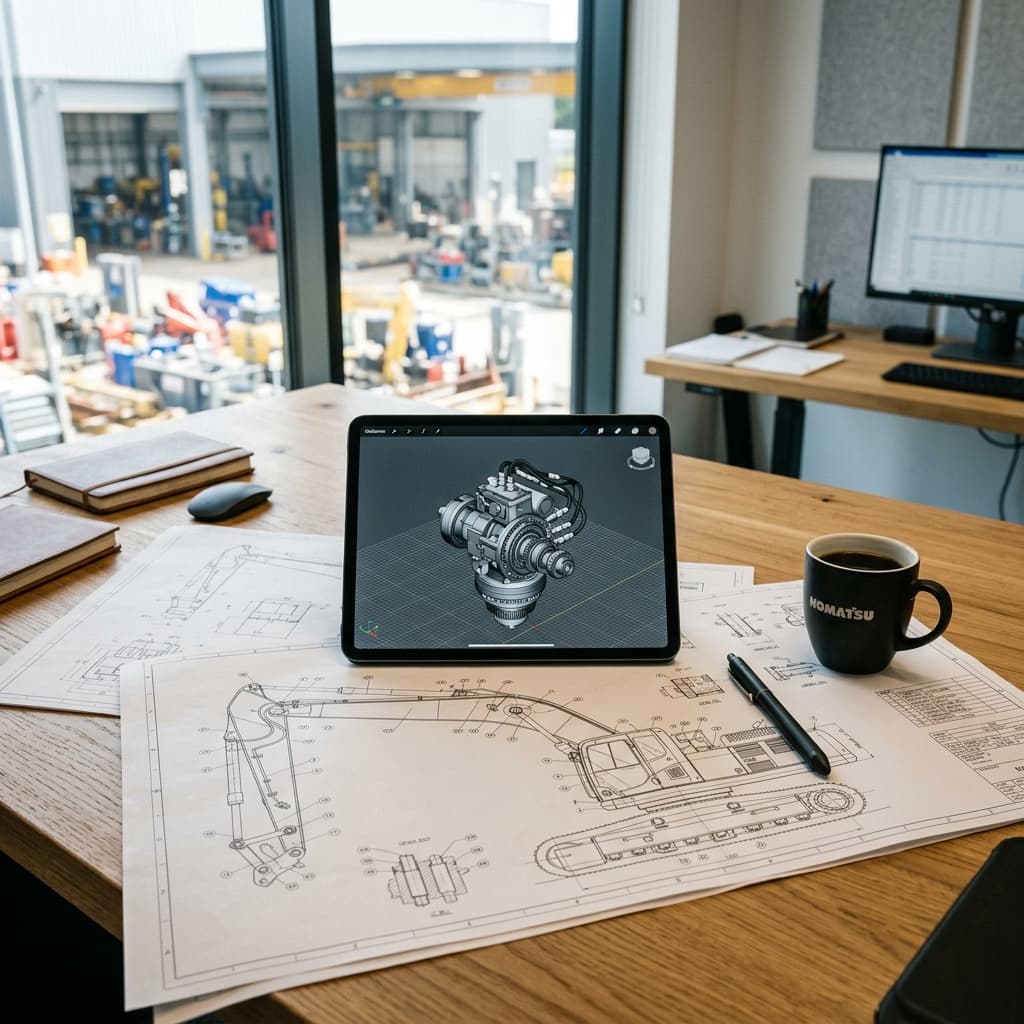Engineering drawings and machine component planning
